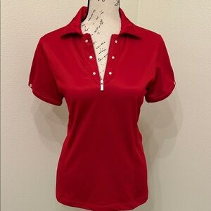 Tail Cherry Red 1/4 zip Sports Shirt